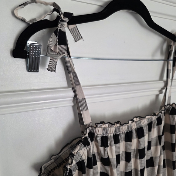 Torrid Gingham Challis Tie Straps Romper - Picture 3 of 10